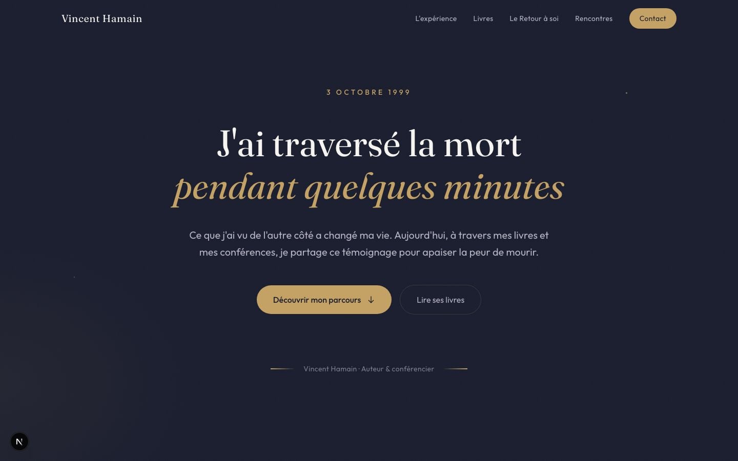 Site web de Vincent Hamain